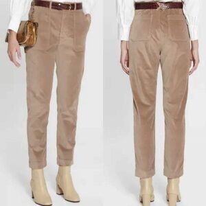 Xirena Tucker Velvet Ankle Pant in Beige Brown Size M